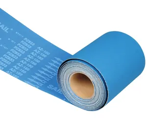 नीला रंग ज़िरकोनियम ऑक्साइड अपघर्षक कपड़ा रोल गीला पॉलिशिंग चौड़ी बेल्ट संकीर्ण बेल्ट PZ933
