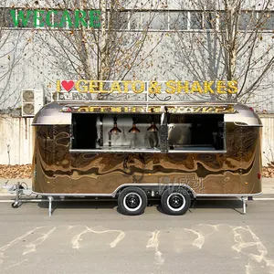 Роскошный Автоприцеп Wecare Airstream для продажи еды, передвижной кухонный фургон для кофе, трейлер для сока, полностью оборудованный фургон для еды