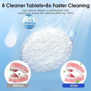 Utilisation du double effet de nettoyage en profondeur par ultrasons dans l'élimination des taches Solution de nettoyage de retenue combinée Comprimés de nettoyage ultrasonique pour prothèses dentaires - Product Image 3