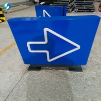 Venta caliente de alta visibilidad impermeable Circular gasolinera entrada salida LED cajas de luz signo para publicidad