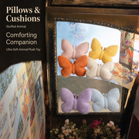 Coussin Papillon Doux en Velours Couleurs Personnalisables Coussin Uni Tricoté Mignon Écologique Tailles Personnalisées Oreiller Unisexe Maison