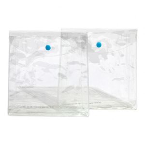 Custom Clear Pvc Clothing T Shirt Packaging <b>Bag</b> With Button Transparent Pvc Soft <b>Plastic</b> <b>Bag</b> - Product Image 1