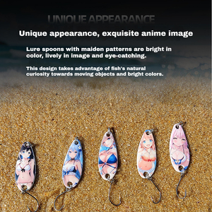 Leurres de pêche à la cuillère imprimés en 3D, colorés, avec paillettes, pour la pêche en mer, pour les filles de la plage, les nageuses, leurres durs pour l'eau douce et salée, la pêche <span class=keywords><strong>au</strong></span> surf - Product Image 6