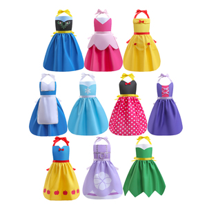 Conjunto de delantal de estilo princesa para niños y niñas, delantal de cocina para pintar, ajustable, con bolsillos - Product Image 1