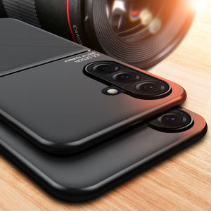 Coque arrière magnétique en cuir souple antichoc et mat pour téléphone <span class=keywords><strong>Samsung</strong></span> A57 A37 S26+ S25FE A26 A06 A17 A07 4G - Product Image 3