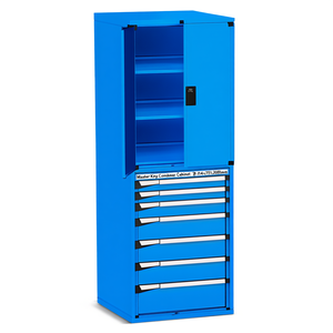 Fami Master Key Comfort <b>Drawer</b> Cabinet 7 <b>Drawers</b> 714x751x2000mm Blue Ral5012 <b>Tool</b> Storage - Product Image 2