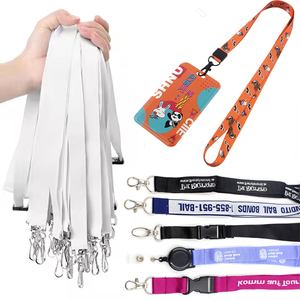 Cordón de poliéster personalizado con logo para tarjetas de identificación, llaveros, teléfonos, con correa de nailon impresa y diseño de anime para el cuello o muñeca - Product Image 1