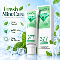 Dentifrice blanchissant 377 100g OEM & ODM Star Diamond Menthe fraîche Élimine les taches de tabac Protection des gencives Santé bucco-dentaire Éclaircissant
