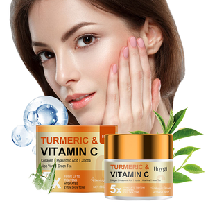 Crema Blanqueadora con Vitamina C y Cúrcuma, Humectante Antienvejecimiento, Colágeno Reafirmante, Hidrata y Unifica el Tono de Piel, con Ácido Kójico - Product Image 1