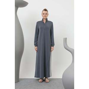 Vestido Anthracite con Cierre y Detalles de Botones a Presión para Mujer, Marca Loreen, Corte Elegante y Cómodo para Uso Diario, Tallas S-XL - Product Image 3