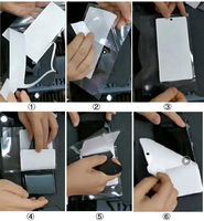 Nano frente piel trasera película de hidrogel hojas de materia prima para teléfonos móviles protector de pantalla que hace la máquina