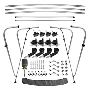 Tente de protection solaire Bimini à 4 arceaux en aluminium pour bateau gonflable, toile en aluminium, accessoires Bimini - Product Image 4