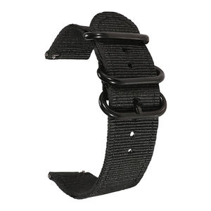 Bracelet de montre <span class=keywords><strong>Nato</strong></span> en nylon de 20mm <span class=keywords><strong>22mm</strong></span>, deux pièces de rechange, pour Samsung Garmin Huawei Xiaomi Smartwatch, avec nervures - Product Image 3