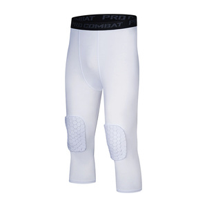 <span class=keywords><strong>Baloncesto</strong></span> equipo de protección de alta elasticidad Pantalones deportivos Fitness Leggings <span class=keywords><strong>con</strong></span> panal anticolisión <span class=keywords><strong>rodilleras</strong></span> pantalones medias - Product Image 3