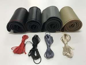 Cubierta de cuero para <span class=keywords><strong>volante</strong></span> de coche, cubierta de 18 pulgadas para toyota, honda, <span class=keywords><strong>jeep</strong></span>, tesla, ford, bmw y audi - Product Image 4