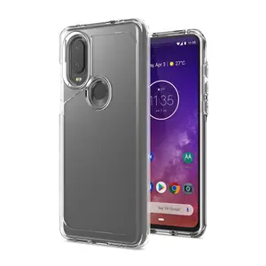 Motorola One Vision ActionPro用の高品質の取り外し可能なTPUPC保護携帯電話バックカバーケース