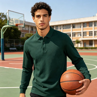 Polo à manches longues pour homme et femme, décontracté, uniforme de travail, broderie de logo personnalisé, vente en gros, commande en gros, haute qualité