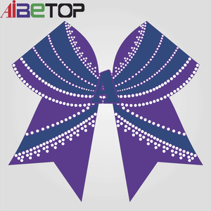 <strong>Custom</strong> Cheerleading <strong>Bows</strong> <strong>Custom</strong> Logo AB Rhinestones Factory Price Fast Delivery <strong>Cheer</strong> <strong>Bows</strong> - Product Image 2