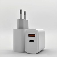 Adaptateur secteur rapide double port USB 20W PD QC, prise murale US EU, chargeur rapide universel pour iPhone, Samsung, téléphones mobiles, tablettes