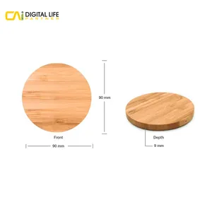 뜨거운 판매 나무 무선 충전기 빠른 충전 15W 대나무 무선 전화 충전