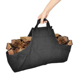 Échantillon gratuit de sacs de transport de bûches d'extérieur pour sécuriser les sangles de bois de chauffage Jumbo avec de grandes poignées pratiques étui à usage - Product Image 4