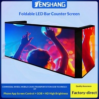 Pantalla LED Móvil Plegable Personalizada para DJ con Ruedas Universales, Pantalla Flexible GOB HD de Alto Brillo, Control por Aplicación Móvil