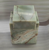 Table d'appoint en pierre d'onyx vert, meuble de salon moderne, Table d'appoint de luxe en marbre d'onyx
