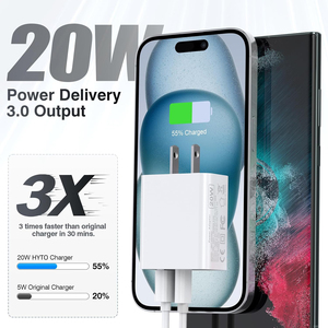 <span class=keywords><strong>Cargador</strong></span> HYTO para <span class=keywords><strong>iPhone</strong></span> 14 15 16, iPad, <span class=keywords><strong>iPhone</strong></span>, USB-C, Adaptador de Corriente de 18 W, QC3.0, Tipo C, PD, <span class=keywords><strong>Cargador</strong></span> Rápido de 20 W - Product Image 3