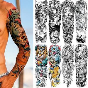Tatuajes Temporales de Diseño Tribal para Hombres y Mujeres, Resistentes al Agua, No Tóxicos, con Tinta de Jugo, Semipermanentes, para Todo el Brazo, Duran 15 Días, Venta al Por Mayor - Product Image 1