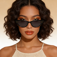 Lunettes de soleil œil de chat pour femme MS 8632S, branches minimalistes, fabrication exquise, texture délicate, effet saisissant, protection UV400