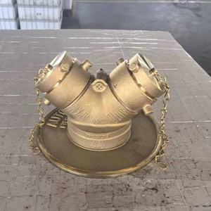 5 Anos de Garantia Todo Latão 4 ''(6'')X2 1/2 ''X2 1/2'' Siamese Connection Clapper Valve Produto de Combate a Incêndios FM UL Aprovação - Product Image 4