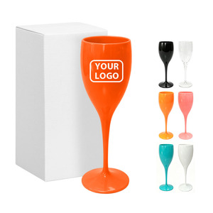 Produzione all'Ingrosso di Bicchieri da Vino in Plastica di Alta Qualità, 6oz 175ml, Semplici ed Eleganti, Grandi Calici da Champagne Stile Francese - Product Image 1