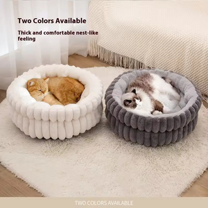 Thick Warm Cat <b>Bed</b> Nest Soft <b>Dog</b> Kennel Plush Sleeping Cushion Anti-Slip Winter Pad for Small <b>Medium</b> Large Cats Comfortable Cats - Product Image 6