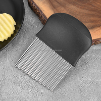 Hete Aanbieding Handmatige Golfpatat Snijder Plastic Handvat Keukenaccessoires voor Golfsnijden RVS Snijder Groentegereedschap