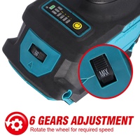 Meuleuse d'angle électrique sans balais 2000W 20000RPM 6 vitesses Machine de découpe de polissage rechargeable Outil électrique pour batterie Makita 18V