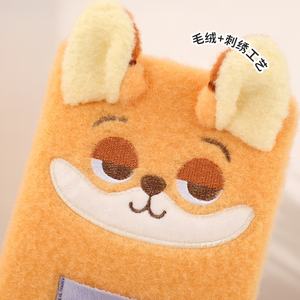 Caderno Plush UNIKx A6 com Capa de Animal em Cartoon, Veludo Baole, 80 Folhas, Diário de Presente para Crianças e Fãs - Product Image 4