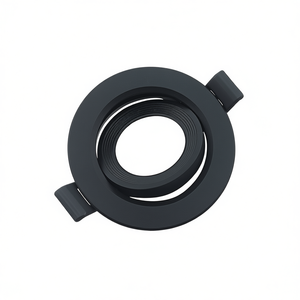 Gu10 Recessed <b>Spotlight</b> Holder 75mm Black For Downlights - Product Image 3