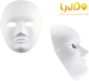 Masker Wajah penuh DIY <span class=keywords><strong>Paintable</strong></span> putih DIY masker pesta masker wajah penuh untuk kerajinan, topeng, Mardi Gras dan pemasok Halloween - Product Image 3