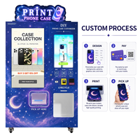 Distributeur automatique de coques de téléphone tactile avec écran double pour impression de coques, idéal pour les stations routières