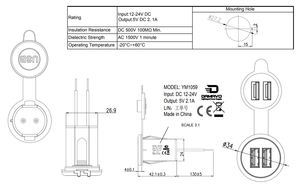 PD3.0 Type-c USB Chargeur 12V 24V Marine Modified Car Adapter for Auto Motorcycle Boat Bus-Car Charger - Product Image 6
