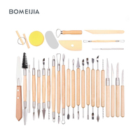 BOMEIJIA 30 ensembles de couteaux à sculpter en argile souple, lames en acier inoxydable pour la modélisation artistique de l'argile, pour les artistes, fournitures d'art de sculpture