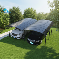 Abri de voiture moderne, abri de voiture durable, garage préfabriqué portable, abri de voiture extérieur imperméable en aluminium