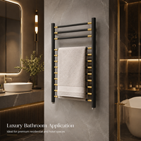 Sèche-serviettes électrique intelligent moderne en acier inoxydable 304, mural, pour salle de bain, hôtel, villa