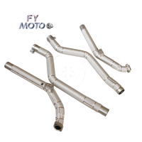 Tuyau d'échappement pour Mercedes-Benz C63 AMG W204 6.2L 2011-2015 avec bouclier thermique