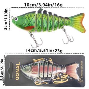 Señuelo Artificial de Plástico ABS Rígido Multiarticulado y Segmentado de 10cm-16g con Anzuelos para Pesca en Agua Salada y Pesca Oceánica desde Barco, Venta al Por Mayor - Product Image 3