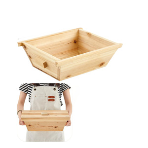 Caja de madera para masa de pizza, contenedor de almacenamiento de madera maciza para exhibición en escritorio, color natural, herramientas para pizza - Product Image 5