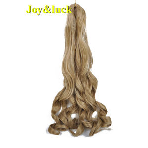 Extensiones de Cabello con <span class=keywords><strong>trenzas</strong></span> de onda larga, rizado Natural, marrón, 24 pulgadas, rizado francés, ondulado, sintético, <span class=keywords><strong>precio</strong></span> al por mayor - Product Image 3