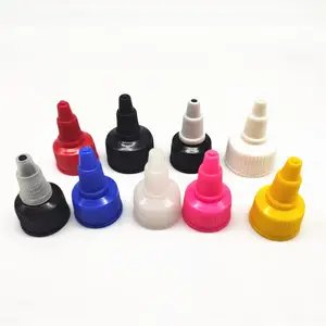 Siyah 20mm 24mm 28mm şişe büküm nozül kapağı 20-410 24-410 28-410 boyun kaplama işlemi şişe kapağı
