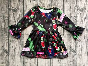 niñas vestido de bebé niño niños Niña de dibujos animados impreso de manga larga vestido de fiesta <span class=keywords><strong>concurso</strong></span> princesa vestido - Product Image 4