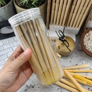 Hot selling 109MM slow burning conical roll paper customized 100% Arabic gum 13gsm unbleached smoking specific roll paper cone - Product Image 6